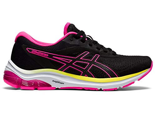 ASICS Women's Gel-Pulse 12 Running Shoes, 6M, Black/HOT Pink