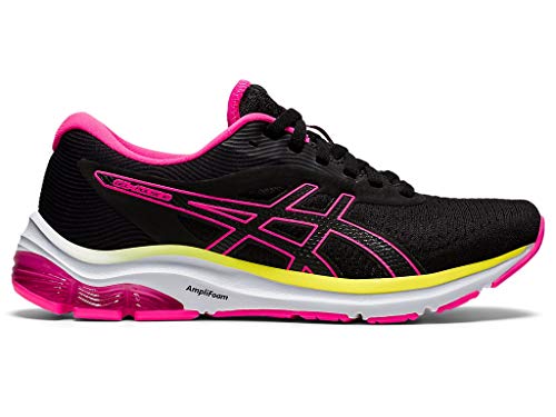 ASICS Women's Gel-Pulse 12 Running Shoes, 7.5M, Black/HOT Pink
