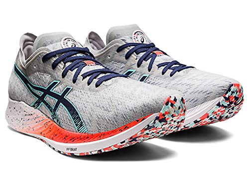 ASICS Zapatillas de correr Magic Speed para hombre, Glacier Grey/Thunder Blue, 41.5 EU