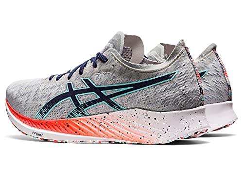 ASICS Zapatillas de correr Magic Speed para hombre, Glacier Grey/Thunder Blue, 41.5 EU