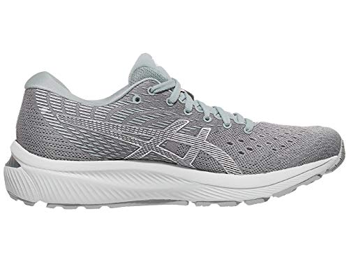 ASICS Zapatillas de correr para hombre, Piamonte gris/blanco, 40 EU