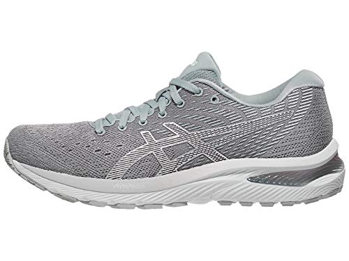 ASICS Zapatillas de correr para hombre, Piamonte gris/blanco, 40 EU