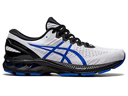 ASICS Zapatillas de running Gel-Kayano 27 para hombre, blanco (Blanco/Azul ilusión), 42 EU