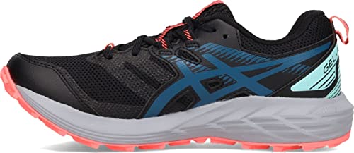 ASICS Zapatillas de running Gel-Sonoma 6 para mujer, Negro/Deep Sea Teal, 39.5 EU