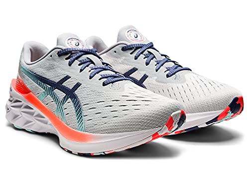 ASICS Zapatillas de running NOVABLAST 2 para hombre, Glacier Grey/Thunder Blue, 44.5 EU