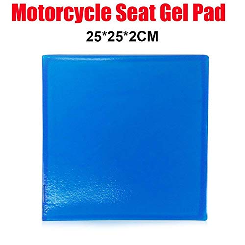 Asiento de la motocicleta DIY Saddle Gel Pad Esteras de Absorción de Choques Reducir la Fatiga Cómodo Cojín de Tela de Enfriamiento Suave (25 * 25 * 2cm)