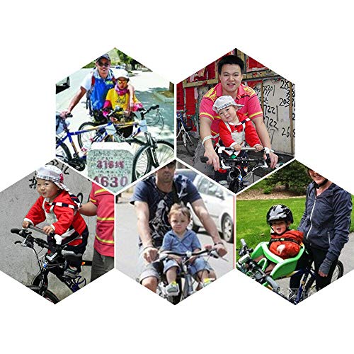 Asiento infantil para bicicleta, asiento de seguridad para niños, asiento delantero con pedal, para bicicletas de montaña, híbridas y de fitness