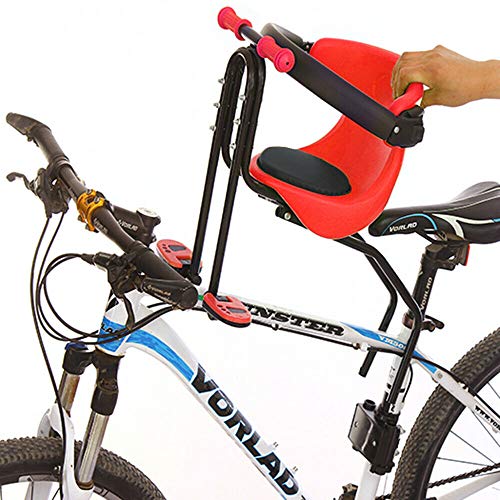 Asiento infantil para bicicleta, asiento de seguridad para niños, asiento delantero con pedal, para bicicletas de montaña, híbridas y de fitness