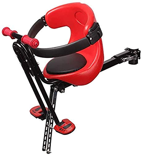 Asiento niños Bicicleta, Delantero para Bicicleta Sillín Infantil Portabebés+Niños Portaniños para Bicicleta con Pedales y Respaldo, para Bicicleta con Pedales Respaldo