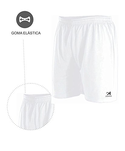 Asioka 230/16 Pantalón Corto Deportivo, Unisex Adulto, Blanco, M