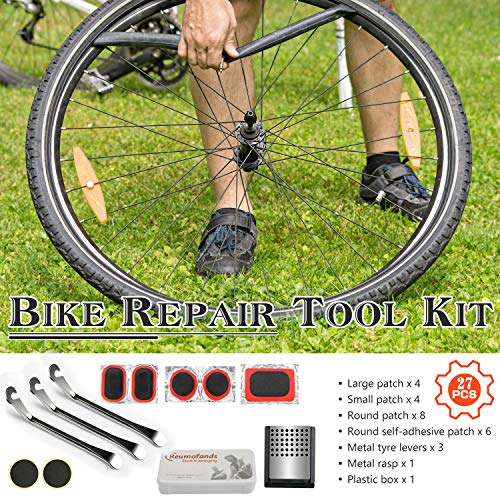 astarye Kit de Herramientas para Bicicleta, Kit Pinchazos Bici, Palanca de Neumáticos de Bicicleta y Parche de Reparación de Punción de Bicicleta Autoadhesivo