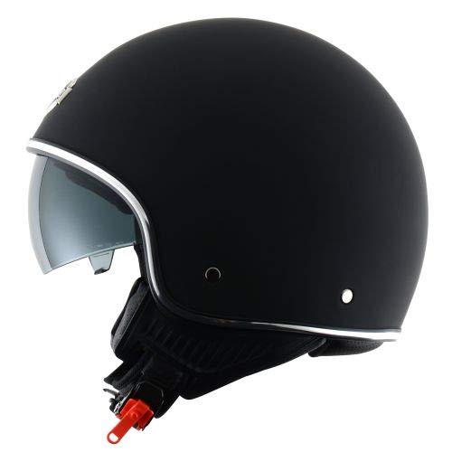 Astone Helmets - Minijet 66 - Casque jet vintage - Casque style rétro US - Casque de moto en polycarbonate - matt black M