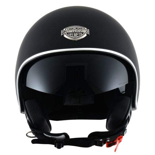 Astone Helmets - Minijet 66 - Casque jet vintage - Casque style rétro US - Casque de moto en polycarbonate - matt black M