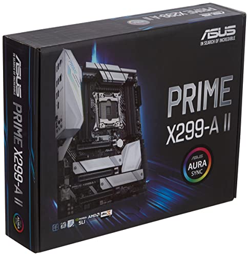 ASUS Prime X299-A II - Placa Base ATX LGA 2066 (Overclocking por IA, 12 etapas de Potencia IR3555, DDR4 4266 MHz, Tres M.2, USB 3.2 Gen. 2 de Tipo C e iluminación Aura Sync RGB)