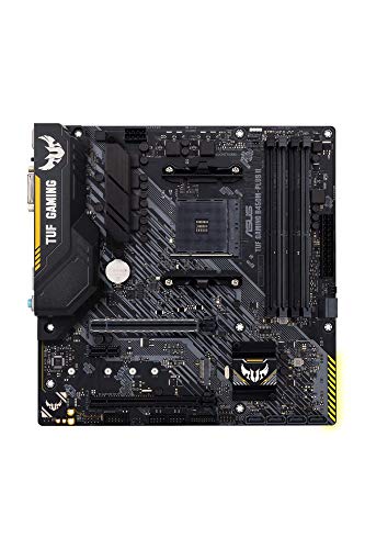 Asus TUF Gaming B450M-PLUS II - Placa Base de Gaming Micro-ATX AM4 AMD B450 con Soporte M.2, Cancelación de Ruido por IA, HDMI, DVI-D, USB 3.2 Gen 2 de Tipo A, USB 3.2 Gen 1 de Tipo A y C