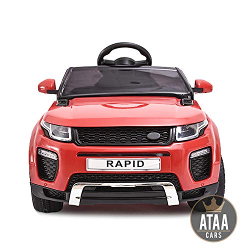 ATAA Coche eléctrico para niños con Mando Range Rapid 12v con Mando Estilo evoque - Rojo