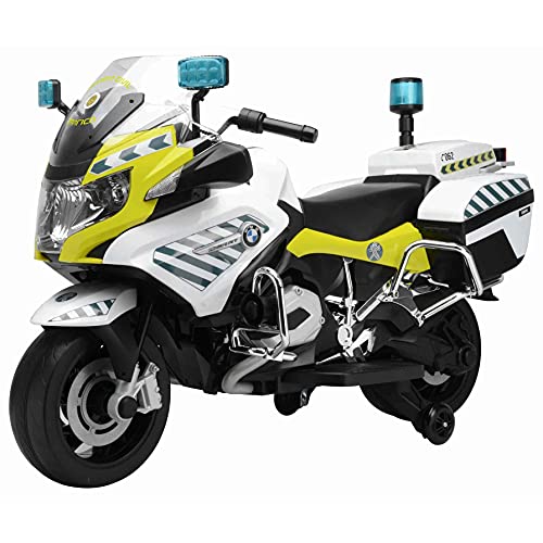 ATAA Moto de Guardia Civil de tráfico 12v B-M-W R1200 - Moto eléctrica para niños de batería 12v