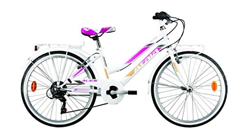 Atala - Bicicleta de niña modelo 2020 City Bike Alice 6 V 24 pulgadas color blanco