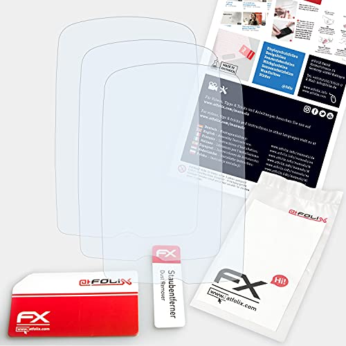 atFoliX Lámina Protectora de Pantalla Compatible con Mio Cyclo 200/205 HC Película Protectora, Ultra Transparente FX Lámina Protectora (3X)