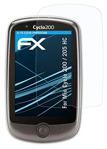 atFoliX Lámina Protectora de Pantalla Compatible con Mio Cyclo 200/205 HC Película Protectora, Ultra Transparente FX Lámina Protectora (3X)