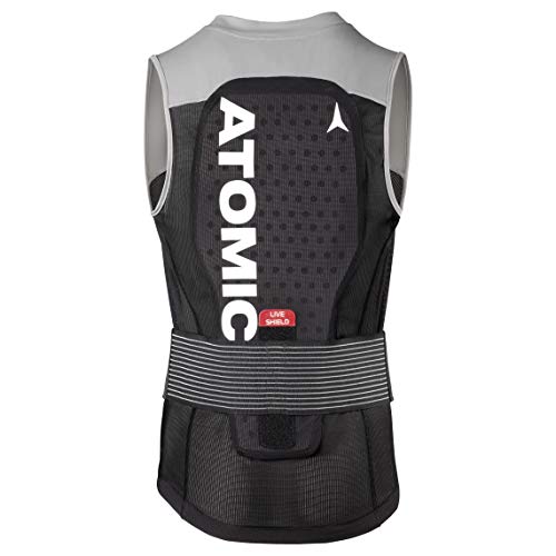 ATOMIC Live Shield Vest M Chaleco Protector de esquí con Estructura, para Hombre, Negro/Gris, XL