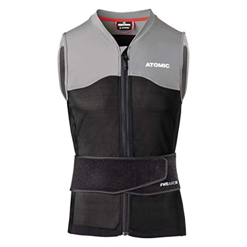 ATOMIC Live Shield Vest M Chaleco Protector de esquí con Estructura, para Hombre, Negro/Gris, XL