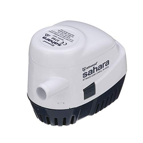 Attwood 4507-7 Sahara Bomba de achique automática, 12v, 750 g/h, 2.839 l/h, 19 mm