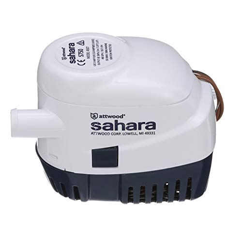 Attwood 4507-7 Sahara Bomba de achique automática, 12v, 750 g/h, 2.839 l/h, 19 mm