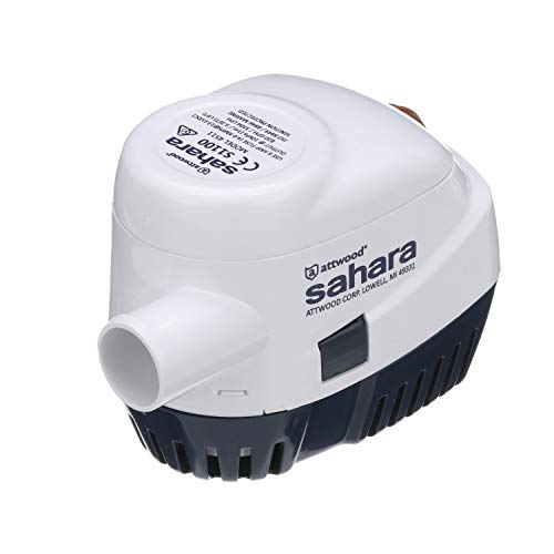 attwood 4511-7 Sahara Bomba de Achique Automática, 12V, 1.100 g/h, 3.785 l/h, 28 mm