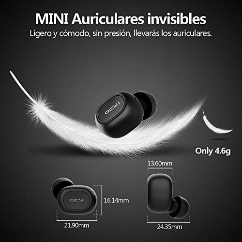 Auriculares Bluetooth, HOMSCAM Auriculares inalámbricos Bluetooth 5.0 Sonido Estéreo Auricular Mini Twins In-Ear Auriculares Carga Rapida Resistente al Agua con Caja de Carga