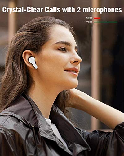 Auriculares Inalámbricos, Auriculares Bluetooth 5.0 con Mic Mini Auriculares Inalambricos Bluetooth HiFi Estéreo IPX7 Impermeable Cascos Inalámbricos, USB-C Pantalla LED 30H In Ear Auriculares Running