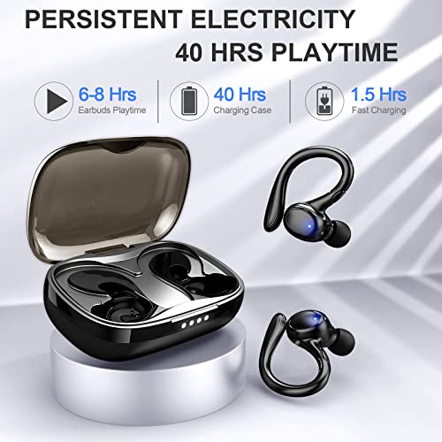 Auriculares Inalambricos Deportivos, Auriculares Bluetooth 5.1 Sport IP7 Impermeable Cascos Inalambricos con Microfono, Control Táctil In-Ear Auriculares Running, Hi-Fi Estéreo, Reproducci 40 Horas