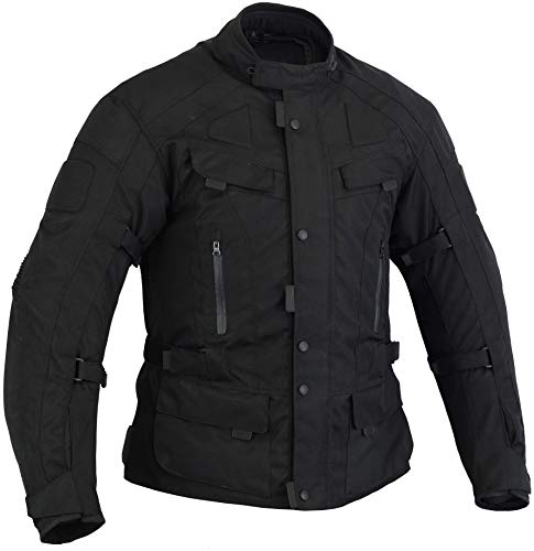 Australian Bikers Gear The Infinity Chaqueta de moto en color Negro tejido Cordura con protecciones TALLA 2XL