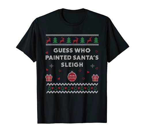 Auto Body Painter Ugly Christmas Funny Car Painter Navidad Camiseta