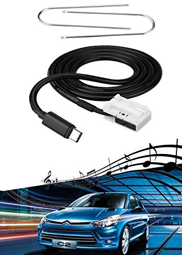 AUX Cable Adaptador de Interfaz de música 3,5 mm Aux-IN Entrada MP3 para Citroen C2 C3 C4 C6 C5 C8 Peugeot 207 307 407 con Blaupunkt VDO Bosch RD4