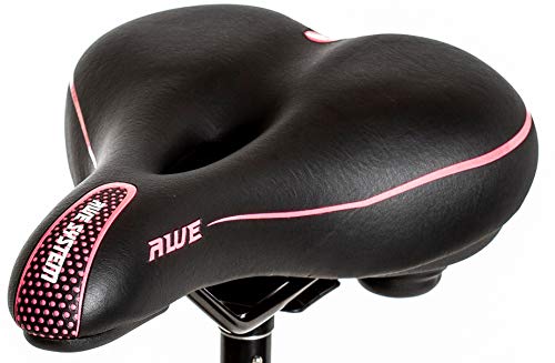 AWE® Sillín de bicicleta para mujer de gran comodidad, color rosa, negro