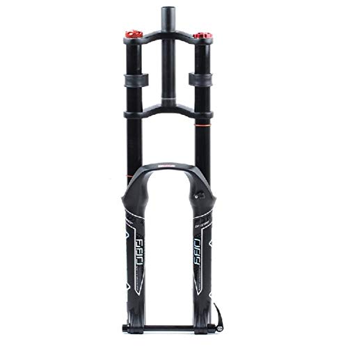 AWJ Bicicleta con suspensión Horquilla Delantera para Bicicleta 26 27.5 29 Pulgadas Control de Doble Hombro MTB Suspensión Cuesta Abajo Presión de Aire Tubo Recto Aleación de Aluminio Ultra