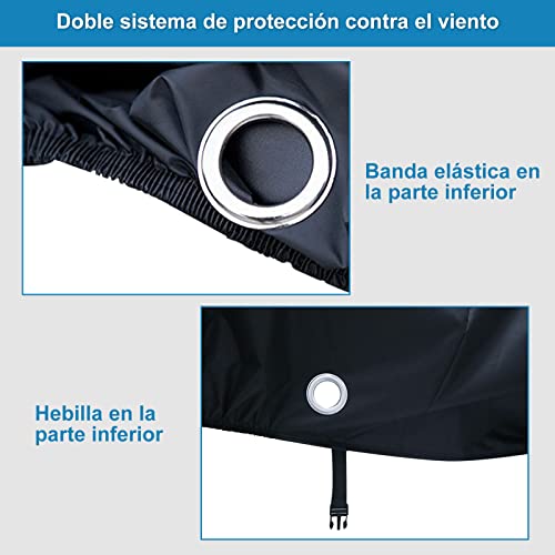 AWNIC Funda Bicicleta Impermeable Funda para 2 Bicicletas Resistente al Desgarro 210D Oxford Cubierta Apto para montaña/Bicicleta/Carretera, 200x115x110cm