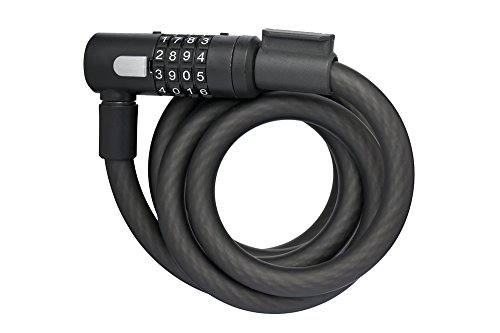 AXA Newton 180/15 - Candado para Cable de Bicicleta (180 x 15 mm), Color Negro Mate