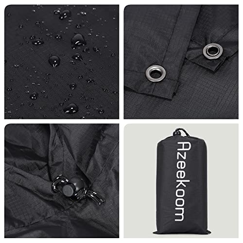 Azeekoom Poncho de Lluvia Impermeable,3 en 1 Multifuncional Chubasquero Transpirable Ultrafino/Toldo Manta/Estera de Camping para Aire Libre Picnic Trekking Camping Senderismo