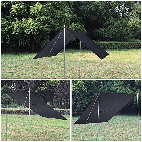 Azeekoom Poncho de Lluvia Impermeable,3 en 1 Multifuncional Chubasquero Transpirable Ultrafino/Toldo Manta/Estera de Camping para Aire Libre Picnic Trekking Camping Senderismo