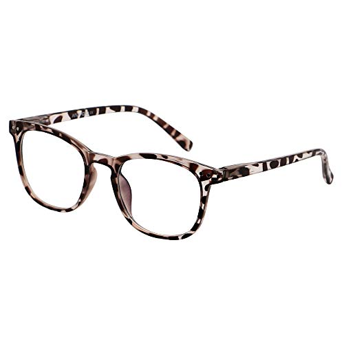 Azul Luz Bloquear Gafas Mujeres Hombres Ordenador Cara Pequeña Claro Bluelight Bloqueador Gafas Marco ANDWOOD AR001, Leopardo cuadrado | Lente de luz azul, Small