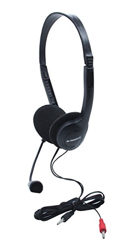 B-Move BM-AUC01 - Auriculares de diadema abiertos con micrófono, color negro