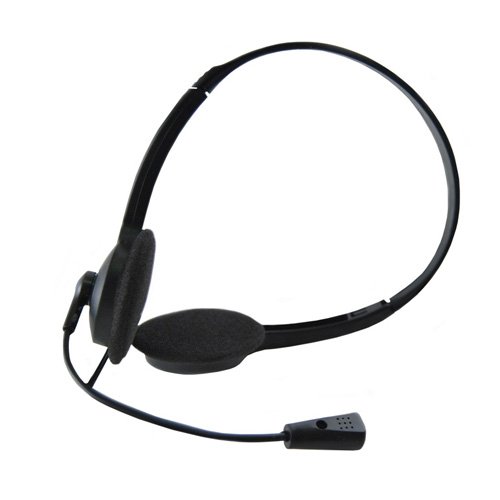 B-Move BM-AUC01 - Auriculares de diadema abiertos con micrófono, color negro