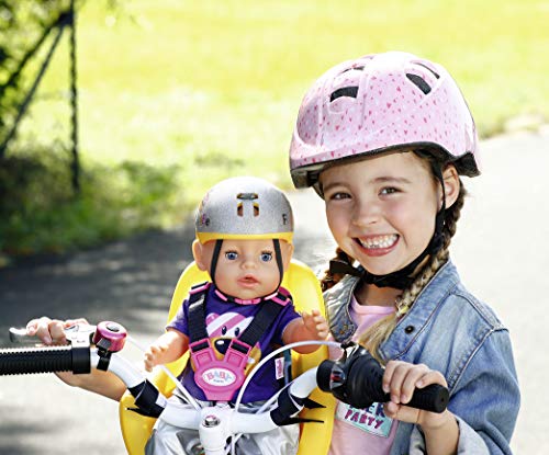 BABY born Sillita para Bici para Muñecas de 43 cm, Se Fija al Manillar, Para Manos Pequeñas, Promueve la Empatía y Las Habilidades Sociales, Para Niños a Partir de 3 Años