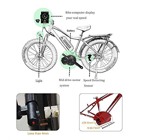 BAFANG Bicicleta eléctrica BBS02B 48V 750W Kit de conversión de Bicicleta de montaña con Motor Central Bicicleta de EBike con batería de 48V 13/16/17.5Ah Batería de Litio