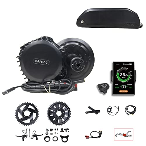 Bafang Bicicleta Eléctrica Motor Central BBS03B BBSHD Kit de Conversión 48V 1000W Motor Central con Batería de 52V 16Ah / 20Ah (Opcional) 48V1000W-C18-46T-120-52V 20AH