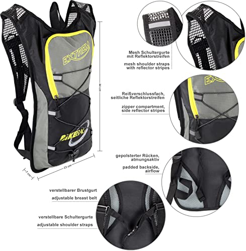 Bag Street International - Mochila para bicicleta muy ligera, acolchada, con correa de pecho, ergonómica, para exteriores, impermeable