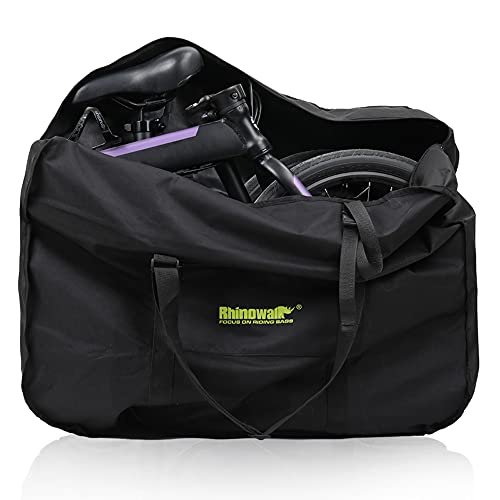 BAIGIO Bolsa Transporte Almacenamiento para Bicicleta 20" Bolsa Plegable Portabicicletas Fundas para Bicicletas Impermeable,Bolsa de Equipaje de Bicicleta de Montaña para Viaje (Negro)