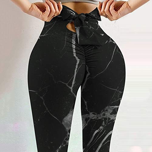 Baiomawzh Leggings push up para mujer, cintura alta, para correr, flexiones, pantalones de deporte, pantalones de deporte, pantalones de correr, leggings con control de barriga, gris, M